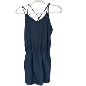 Lululemon All Yours Romper | Size 4 Black Strappy Athletic Jumpsuit with Pockets